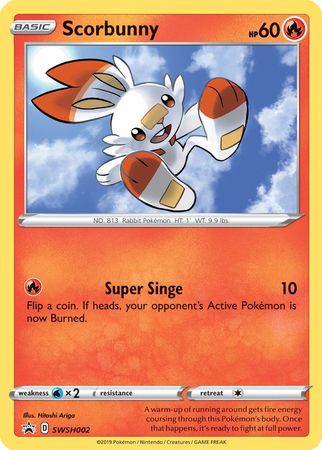 <transcy>Pokemon Card SWSH Black Star Promos SWSH002 Scorbunny</transcy>