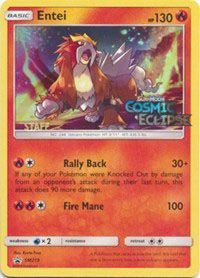 Pokemon Card SM Black Star Promos SM219 Entei Staff Prerelease promo