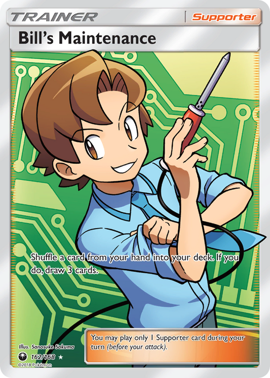 Pokemon Card Celestial Storm  162/168 Bill's Maintenance Trainer Full Art Ultra Rare *MINT*