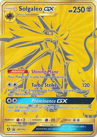 (S) Pokemon Card SM Black Star Promos SM104a Solgaleo GX