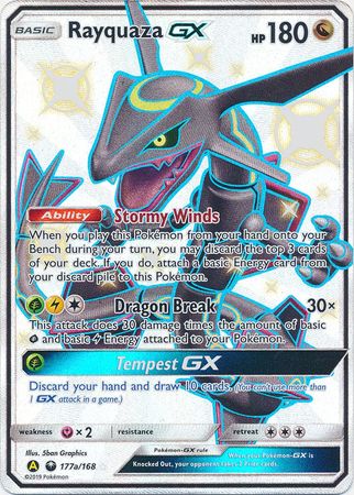 <transcy>Versteckte Schicksale der Pokemon-Karte - Rayquaza GX 177a / 168 Promo</transcy>