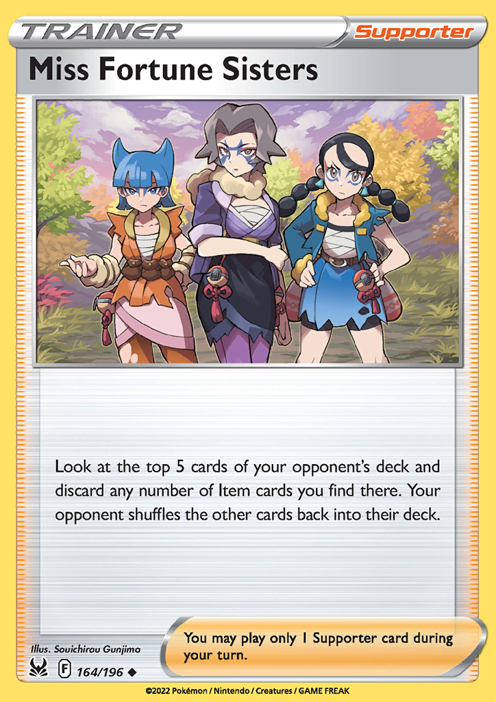 Pokemon Card Lost Origin 164/196 Miss Fortune Sisters Item Uncommon *MINT*