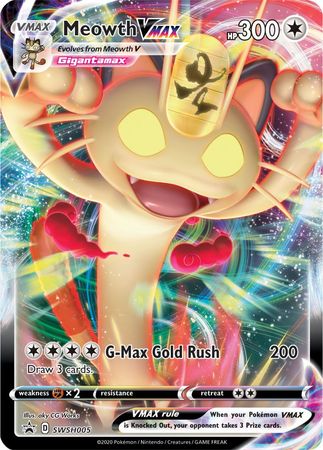 <transcy>Pokemon Karte SWSH Black Star Promos SWSH005 Meowth VMAX</transcy>