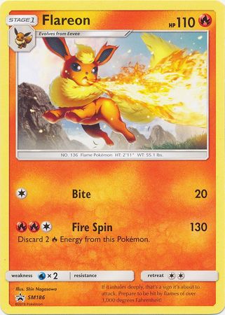 Pokemon Card SM Black Star Promos SM186 Flareon