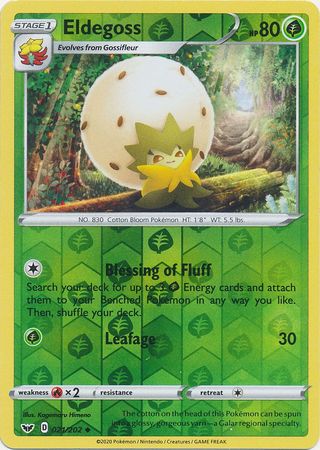 Pokemon Card Sword and Shield 021/202 21/202 Eldegoss Reverse Holo Uncommon