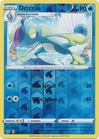 <transcy>Pokemon Card Schwert und Schild 057/202 57/202 Drizzile Reverse Holo Gelegentlich</transcy>