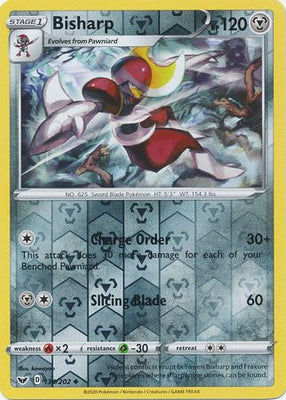 Pokemon Card Sword and Shield 134/202 Bisharp Reverse Holo Uncommon