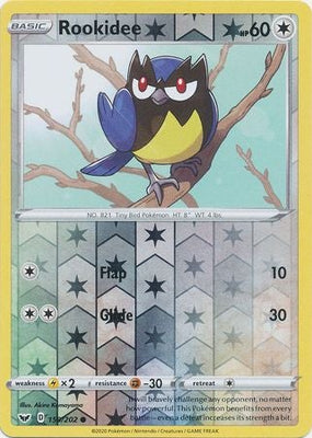 Pokemon Card Sword and Shield 150/202 Rookidee Reverse Holo Common