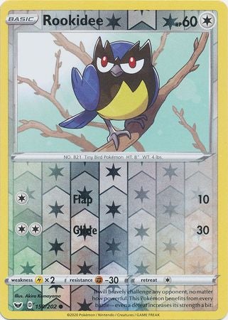 <transcy>Pokemon Card Sword and Shield 150/202 Rookidee Reverse Holo Common</transcy>