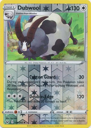 <transcy>Pokemon Card Schwert und Schild 154/202 Dubwool Reverse Holo Gelegentlich</transcy>