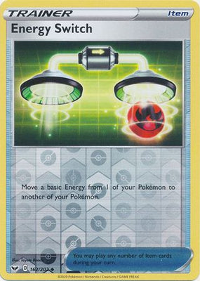 Pokemon Card Sword and Shield 162/202 Energy Switch item Reverse Holo Uncommon