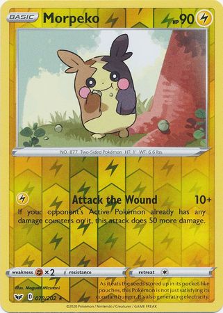 <transcy>Pokemon Card Schwert und Schild 078/202 78/202 Morpeko Reverse Holo Rare</transcy>