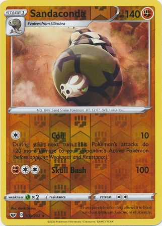 <transcy>Pokemon Card Schwert und Schild 109/202 Sandaconda Reverse Holo Rare</transcy>