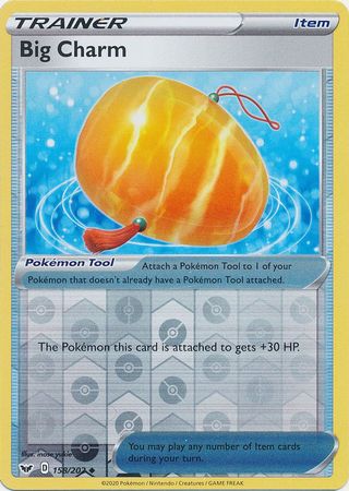 Pokemon Card Sword and Shield 158/202 Big Charm item Reverse Holo Uncommon