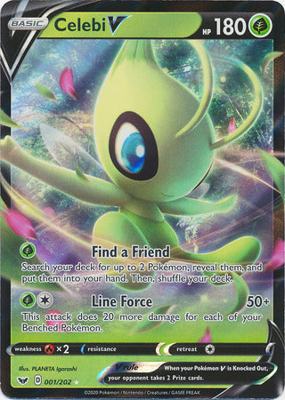 Pokemon Card Sword and Shield 001/202 1/202 Celebi V Ultra Rare