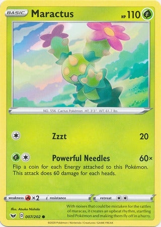 <transcy>Pokemon Card Schwert und Schild 007/202 7/202 Maractus Common</transcy>