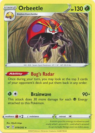 <transcy>Pokemon Card Schwert und Schild 019/202 19/202 Orbeetle Rare</transcy>