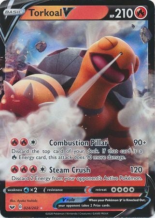 <transcy>Pokemon Card Schwert und Schild 024/202 24/202 Torkoal V Ultra Rare</transcy>