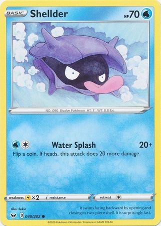 <transcy>Pokemon Card Schwert und Schild 040/202 40/202 Shellder Common</transcy>