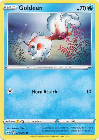 <transcy>Pokemon Card Schwert und Schild 045/202 45/202 Goldeen Common</transcy>