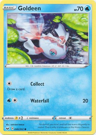 <transcy>Pokemon Card Schwert und Schild 046/202 46/202 Goldeen Common</transcy>