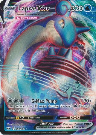 Pokemon Card Sword and Shield 050/202 50/202 Lapras VMAX Ultra Rare