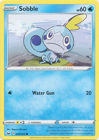 <transcy>Pokemon Card Sword and Shield 054/202 54/202 Sobble Common</transcy>