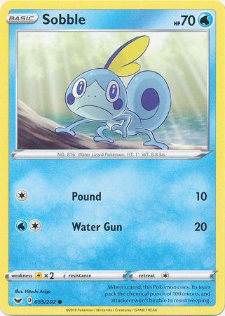 Pokemon Card Sword and Shield 055/202 55/202 Sobble Common