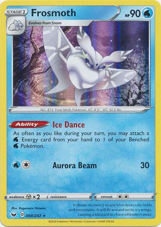 <transcy>Pokemon Card Schwert und Schild 064/202 64/202 Frosmoth Holo Rare</transcy>