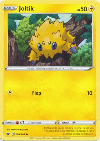 <transcy>ポケモンカードソードアンドシールド070/20270/202 Joltik Common</transcy>