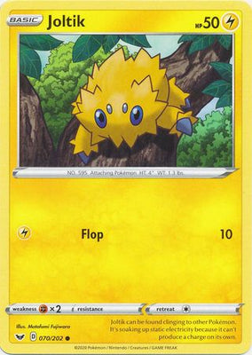 <transcy>Pokemon Card Schwert und Schild 070/202 70/202 Joltik Common</transcy>