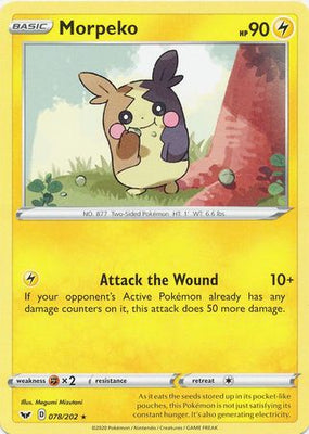 Pokemon Card Sword and Shield 078/202 78/202 Morpeko Rare