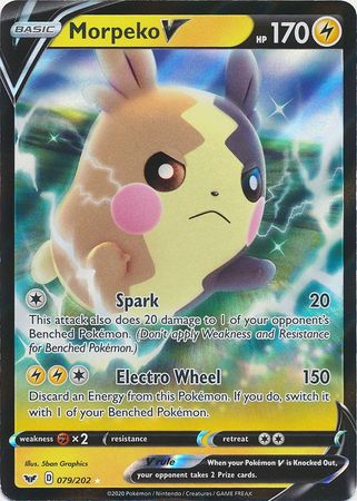 <transcy>Pokemon Card Schwert und Schild 079/202 79/202 Morpeko V Ultra Rare</transcy>