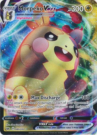 (S) Pokemon Card Sword and Shield 080/202 80/202 Morpeko VMAX Ultra Rare