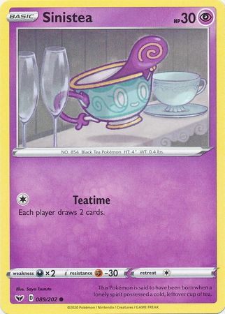 <transcy>Pokemon Card Schwert und Schild 089/202 89/202 Sinistea Common</transcy>