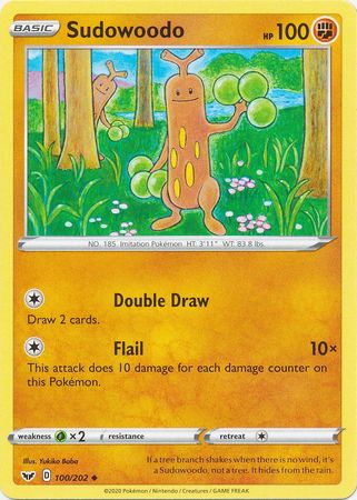 <transcy>Pokemon Card Sword and Shield 100/202 Sudowoodo Ikke almindelig</transcy>