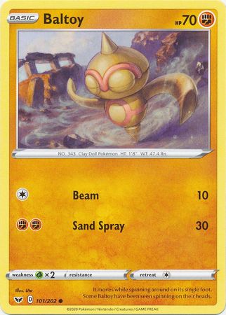 <transcy>Pokemon Card Schwert und Schild 101/202 Baltoy Common</transcy>