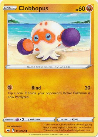 <transcy>Pokemon Card Schwert und Schild 111/202 Clobbopus Common</transcy>