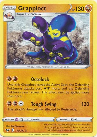 <transcy>Pokemon Card Schwert und Schild 113/202 Grapploct Rare</transcy>