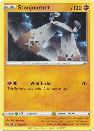 <transcy>Pokemon Card Schwert und Schild 114/202 Stonjourner Selten</transcy>