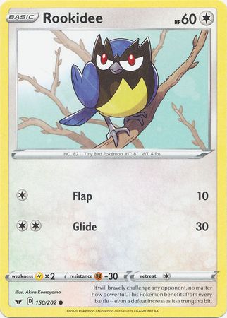 Pokemon Card Sword and Shield 150/202 Rookidee Common