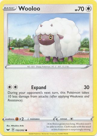 <transcy>ポケモンカードソードアンドシールド152 / 202Wooloo Common</transcy>