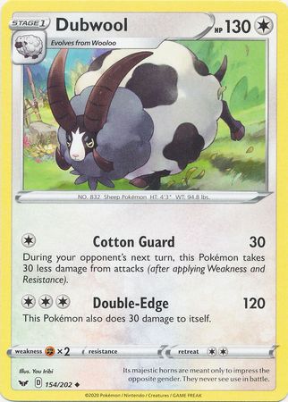 <transcy>Pokemon Card Schwert und Schild 154/202 Dubwool Gelegentlich</transcy>