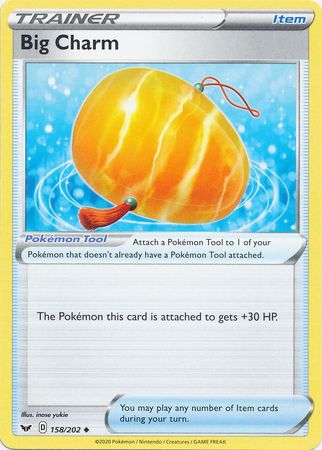 <transcy>Pokemon Card Schwert und Schild 158/202 Big Charm Gegenstand Gelegentlich</transcy>