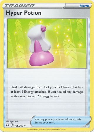 <transcy>Pokemon Card Sword and Shield 166/202 Hyper Potion-vare Ikke almindelig</transcy>