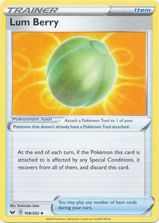 <transcy>Pokemon Card Schwert und Schild 168/202 Lum Berry Gegenstand Gelegentlich</transcy>