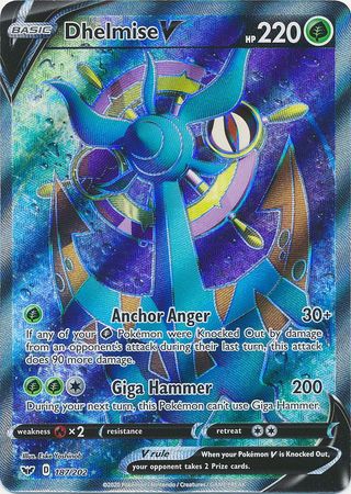 <transcy>Pokemon Card Schwert und Schild 187/202 Dhelmise V Full Art</transcy>