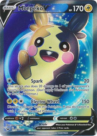 <transcy>Pokemon Card Sword and Shield 190/202 Morpeko V Fuld Art</transcy>