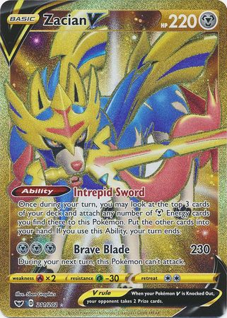 <transcy>Pokemon Card Schwert und Schild 211/202 Zacian V Secret Rare</transcy>