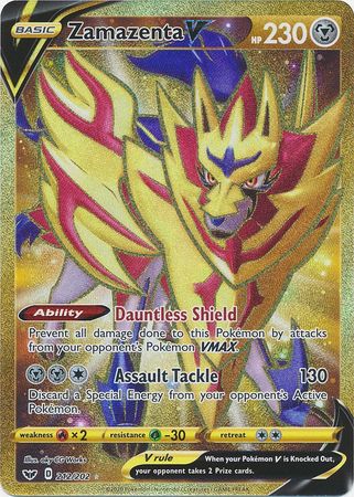 <transcy>Pokemon Card Schwert und Schild 212/202 Zamazenta V Secret Rare</transcy>